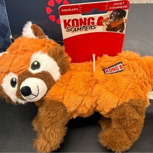 KONG Scampers Plush Toy in Orange and Brown